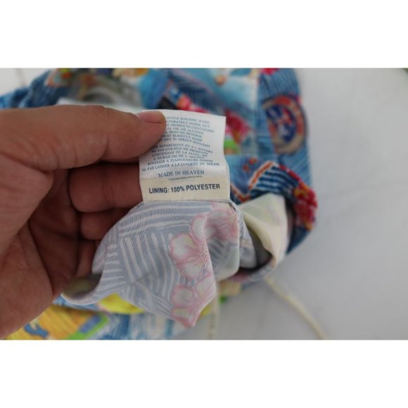 Ted Baker Swim Trunks Mens 5 Hawaiian Camp Board Shorts Drawstring fun postcard - Picture 12 of 16